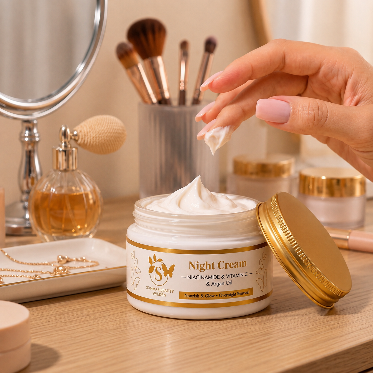 Night Cream with Vitamin C, Niacinamide, and Argan Oil 100ml
